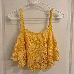 Bright Yellow Charlotte Russe Crop Top
